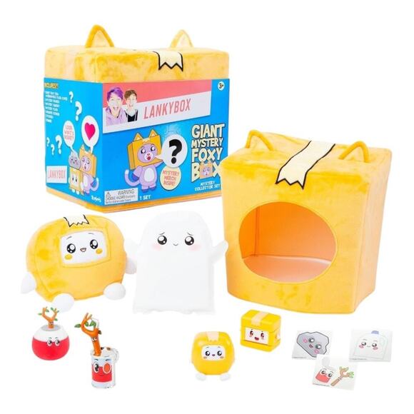 LankyBox Giant Foxy Mystery Box Plush & Toys Set Kids Fun Collectibles NEW - Picture 5 of 13